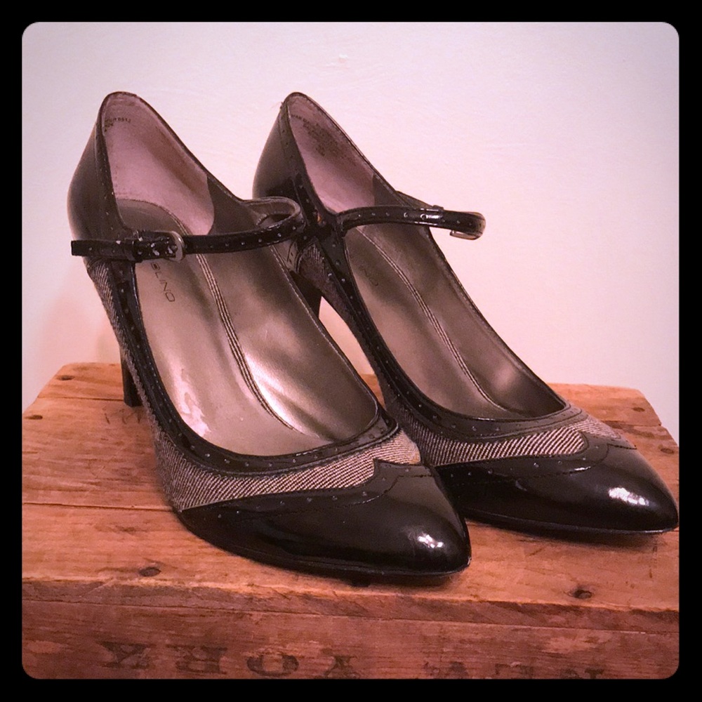 Bandolino Patent Leather Wingtip Pumps, Heels